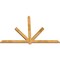Ekena Millwork Kennewick Rough Sawn Timber Gable Bracket, Western Red Cedar, 84"W x 56"H x 2"D x 4"F, 16/12 Pitch GBW084X56X0204KEN00RWR - alternate 2